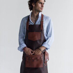 Premium Leather Apron - Color Coldbrew